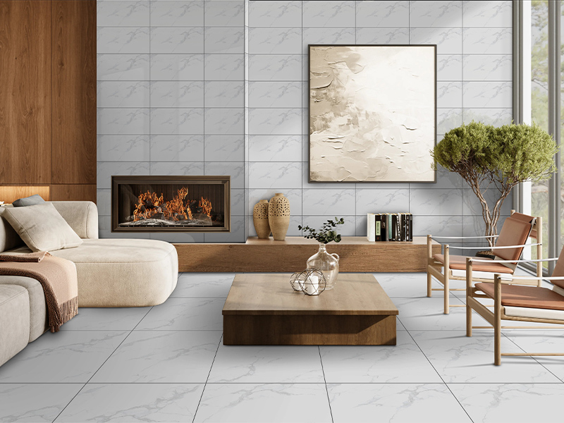 Phối cảnh gạch granite lát nền Thạch Bàn 60x60 mờ PGM60-0225