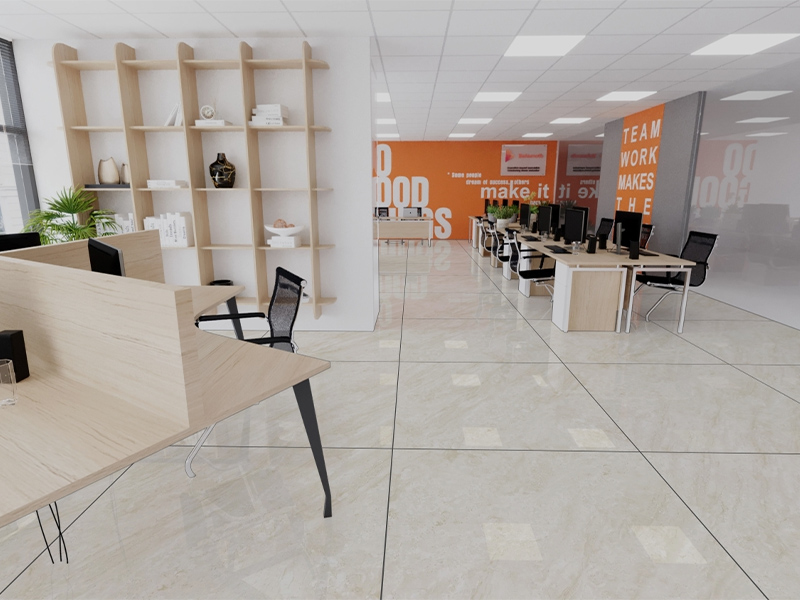 Phối cảnh gạch lát nền Thạch Bàn 80x80