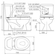 Bồn cầu 2 khối xả gạt Viglacera VI77