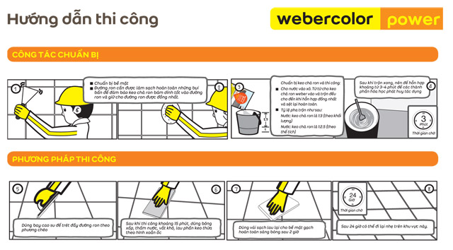 Keo chà ron weber color power po153 màu gỗ