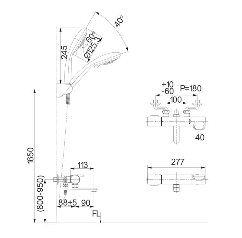 Củ sen tắm nóng lạnh Inax BFV-1403S -7C