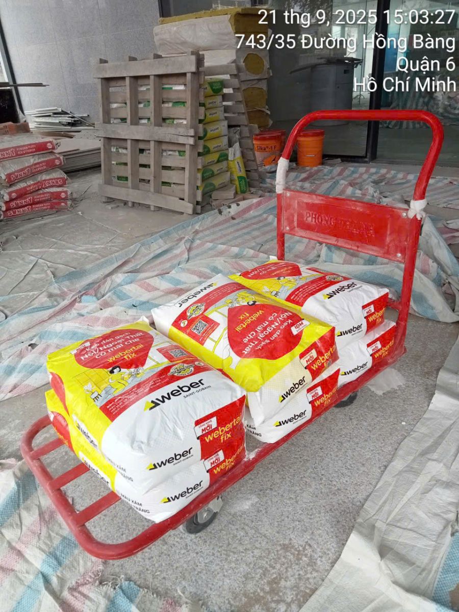 keo dán gạch men tai fix màu trắng