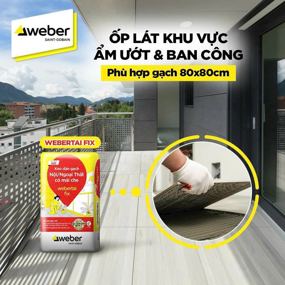 keo dán gạch tai fix màu xám