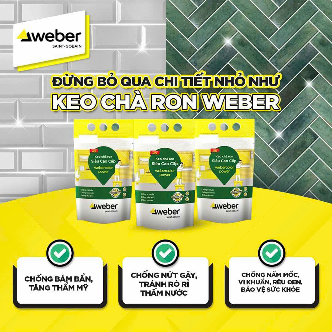 Keo chà ron Weber Color Power PO111S siêu trắng