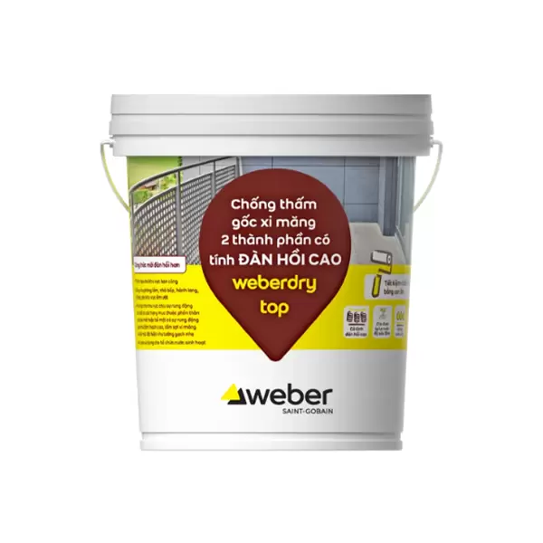 Chống thấm 2 thành phần Weberdry Top 5kg màu xám