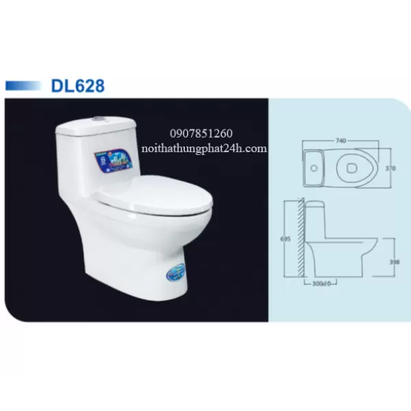 Bàn Cầu 1 Khối Giá Rẻ Dolacera  DL628