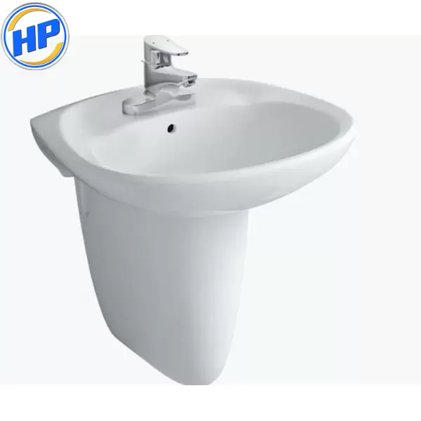 Chậu rửa mặt lavabo treo tường Inax  L-284V và chân ngắn L-284VC