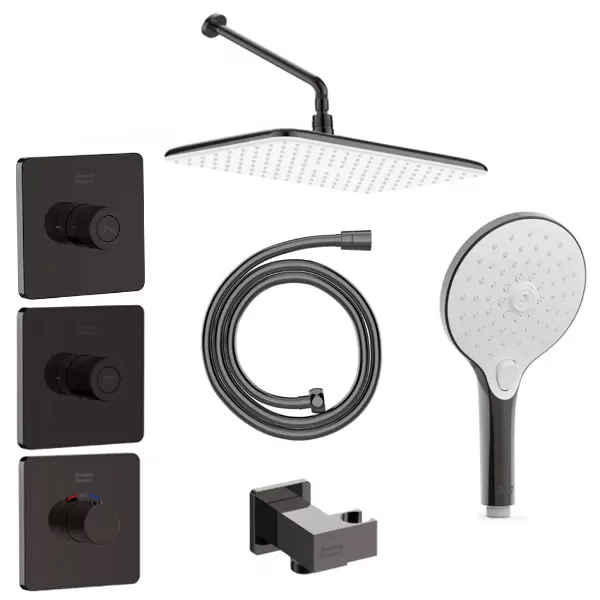 Combo bộ sen âm tường American Standard màu xám