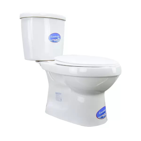 Bàn cầu 2 khối giá rẻ Landsign xả gạt