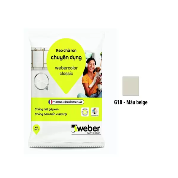 Keo chà ron Weber Color Classic G18 - Begie