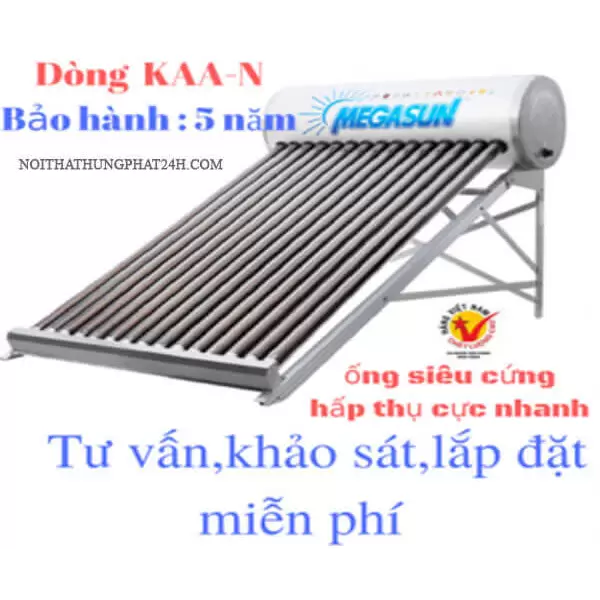 MÁY NƯỚC NÓNG NĂNG LƯỢNG MẶT TRỜI MEGASUN KAA-N- 180 LÍT